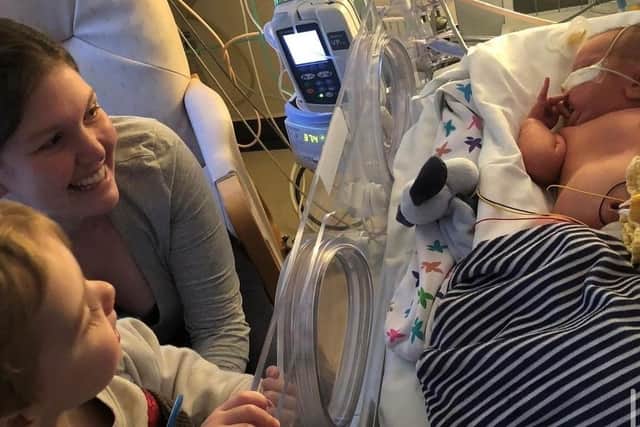Jack and Greta's sons, Otis and Alban, were both born prematurely with breathing difficulties and treated at NGH.