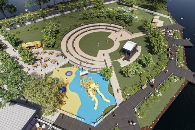 Here's an artist's impression of what the leisure site in Billing Aquadrome could look like