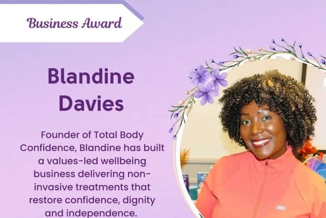Blandine is 1 of 3 women shortlisted for the Business Award category (and 1 of 8 women in total) out of approx 120 nominations.