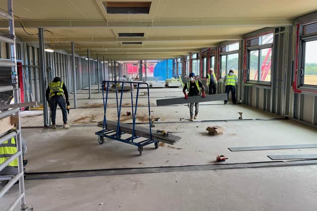 Construction works are progressing at pace, according to the assistant headteacher