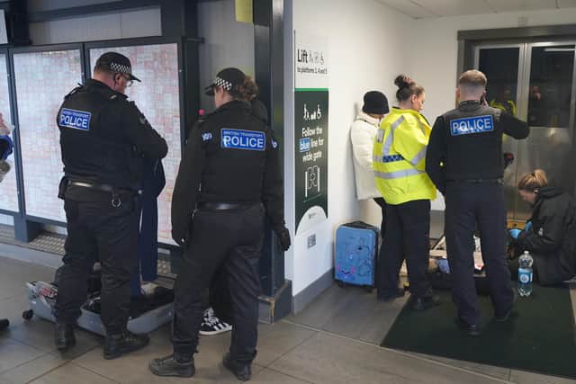 British Transport Police made ten arrests in Northamptonshire as part of their county lines operation. Image: BTP