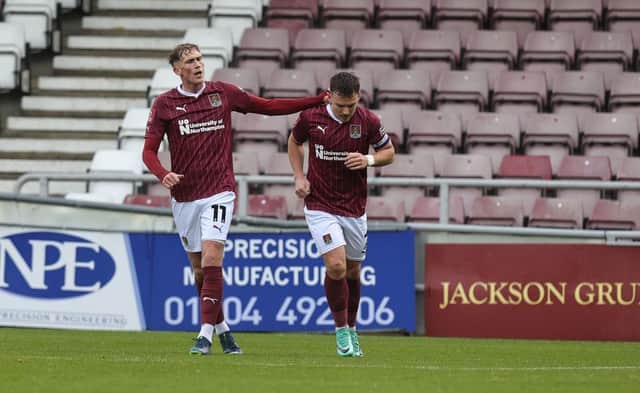 Mitch Pinnock levelled for the Cobblers after some hard work from Sam Hoskins.