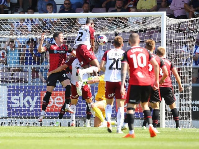 Took command when the ball was bouncing around to score his first Cobblers goal. Defensively he didn't have things all his own way against the impressive Umerah but improved in the second-half. Just needs to cut out the sloppy moments... 7