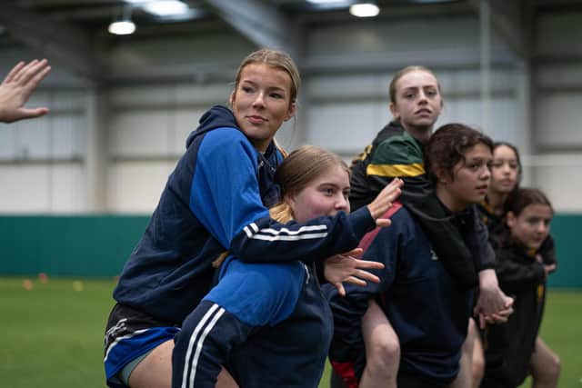 Attendees were able to take part in women’s ‘Our Parks’ Rugby fit exercise sessions and girls’ non-contact rugby.