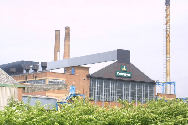 Dema Glass pictured in June 2001. The factory went into receivership in 2000 and closed in 2001.