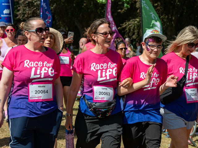 Runners taking part in the Race For Life at Abington Park in Northampton on Sunday, July, 12, 20026. Photo by David Jackson.