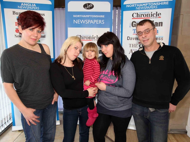 2012 - Debbie Burton, Katrina Burton, Lara Williams, Jessica Burton (Mum) and Richard Burton.