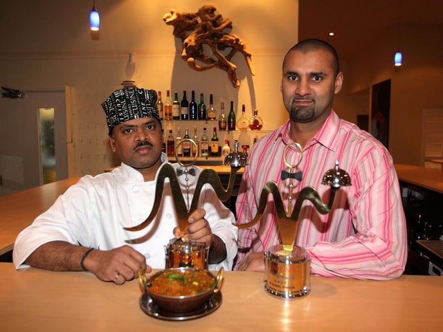 Mem-Saab Restaurant on Wellingborough Road. Pictured in 2008, Head chef Ramamurthy Lakshman and owner Indy Dhaliwal with their British Curry Awards.