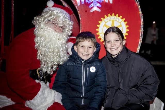 Children were greeted by Santa at Buckton Fields on December 21, 2022. Photo: Kirsty Edmonds.