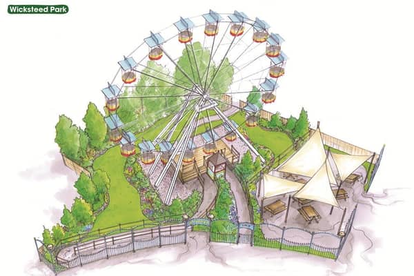 The Garden Wheel is being built at Wicksteed Park