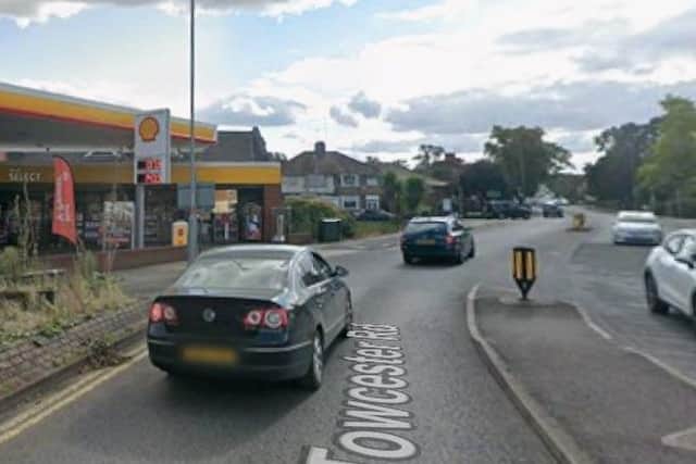 The incident happened close to the Shell garage in Towcester Road.
