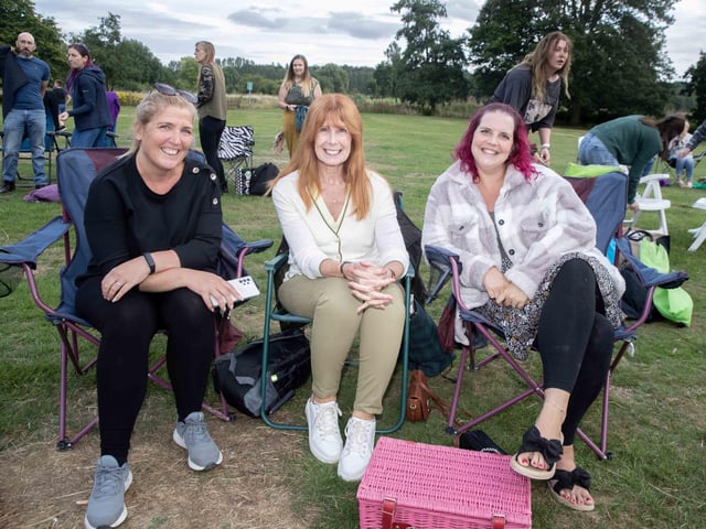 Crowds gathered in the grounds of Delapre Abbey to watch The Greatest Showman on an outdoor screen on Sunday (August 4).