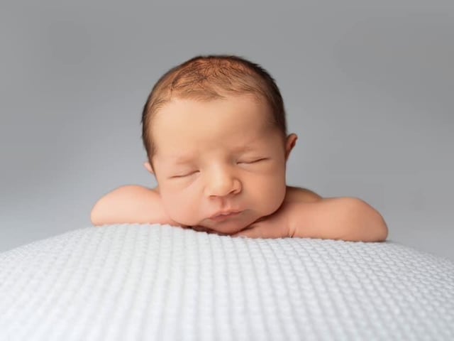 Louie Benjamin born at 4.20pm on May 9 at Northampton General Hospital, weighing 8lb 12oz.