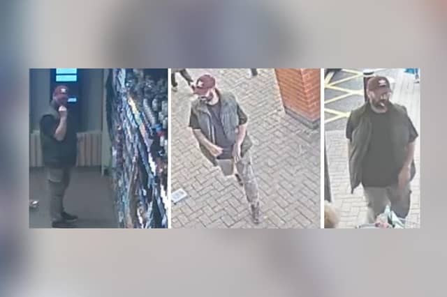 Police would like to speak to the man in the image.