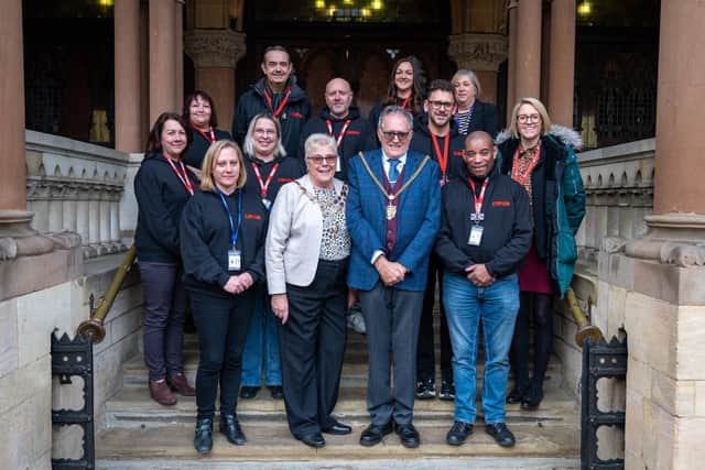The team was honoured by Mayor of Northampton Dennis Meredith.