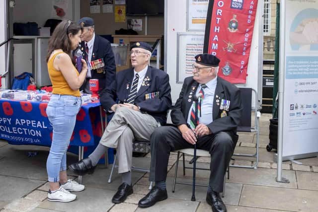 Veterans at last year's Armed Forces Day event in Northampton