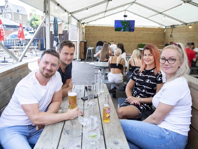 Fans watching on at Barratts and celebrating as the Lionesses beat Germany to win the tournament in front of a packed Wembley.