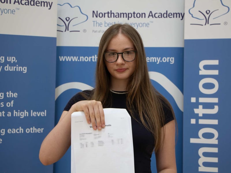 Northampton Academy students collect their A Level results