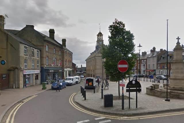 Leyton Gondrez was seen with an axe in Market Place, Brackley.