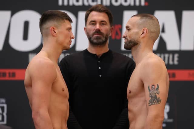 Kieron Conway faces up to Jorge Silva following their weigh-In in Nottingham (Picture: Mark Robinson Matchroom Boxing)