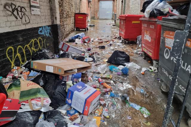 The site had become disgracefully strewn with litter and overflowing bins.