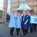 The Community Midwifery Team outside their new community hub in Moulton Park.