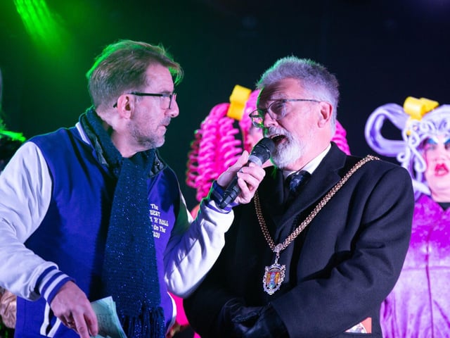 The Mayor and Mayoress joined Northampton Town Council for their official light switch on event