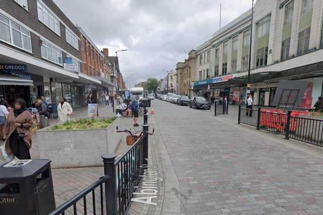 The incident happened at the top of Abington Street.