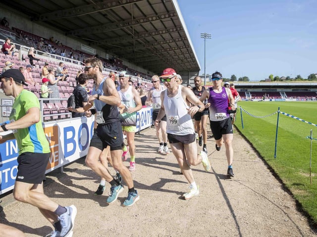Hundreds of runners took part in the race on Sunday June 25, which started and finished at Sixfields stadium.