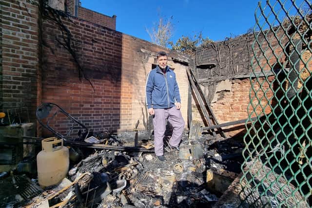 Giles Gosling had been sleeping rough in an area behind the former Gala Bingo hall in Kettering
