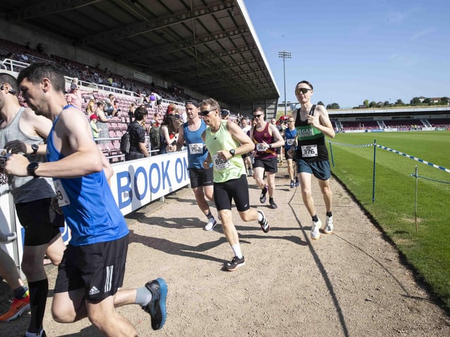 Hundreds of runners took part in the race on Sunday June 25, which started and finished at Sixfields stadium.