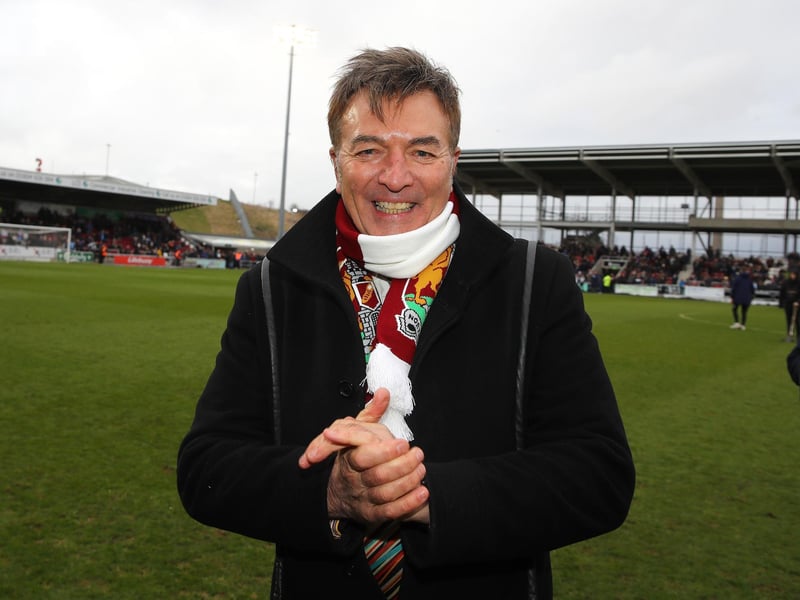 Former Northampton Town player Steve Massey looks on after being introduced as part of the 125th anniversary celebrations at half time during the Sky Bet League Two match between Northampton Town and Tranmere Rovers at Sixfields on March 05, 2022 in Northampton, England. (Photo by Pete Norton/Getty Images)