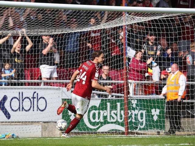 His best display in claret. Great composure to set up Hoskins for the opener and after missing three chances, he grabbed a deserved goal when anticipating a mistake in the visiting defence before rounding the goalkeeper. Wonderful vision and weight of pass to send Hoskins away for the third. He's not the finished article but there's so much to like... 9 CHRON STAR MAN