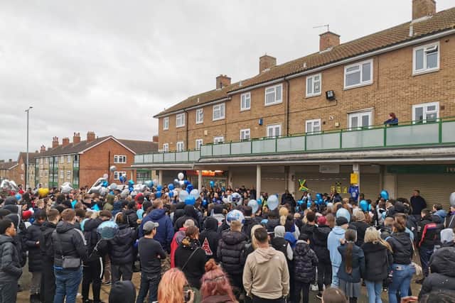 Hundreds gathered at Park Square in Kings Heath on Wednesday evening (March 29)