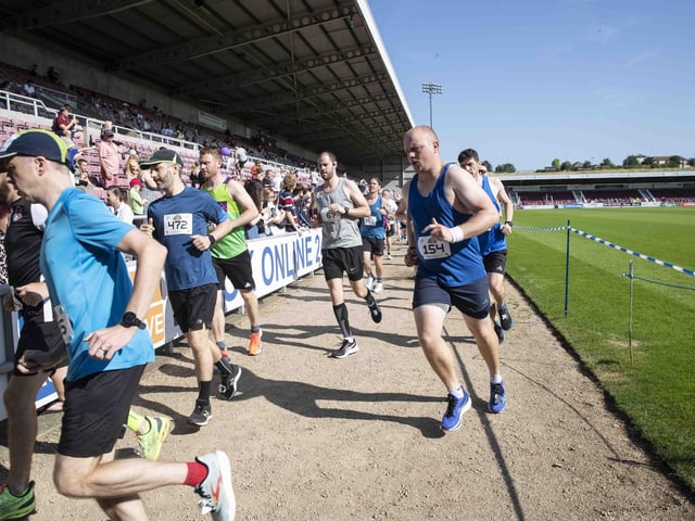 Hundreds of runners took part in the race on Sunday June 25, which started and finished at Sixfields stadium.