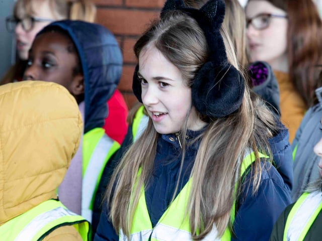 Abbey Primary School's choir and African drumming group took to Tesco Mereway on March 31, 2022 to raise money for the British Red Cross.