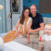 Maria Caballero and Oliver Newick with their son Héctor in their new home purchased by past campaign