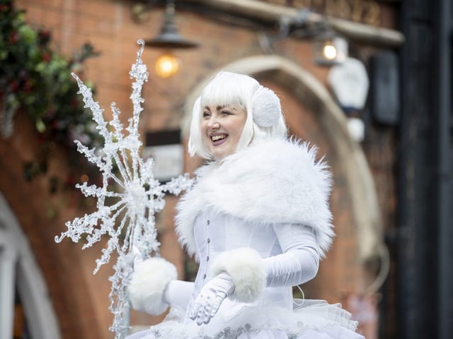 Christmas shoppers enjoyed the festive celebrations in Northampton's Cultural Quarter on Saturday