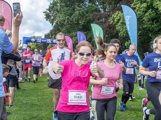 Abington Park turned pink on Sunday July 14 for the 3k and 5k Race for Life events.