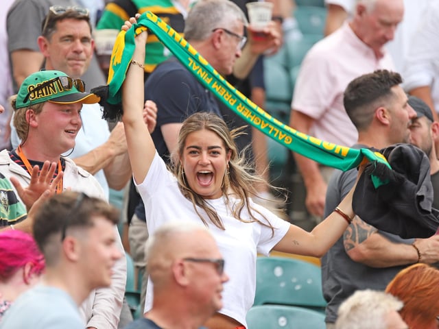 Saints fans at Twickenham on Saturday June 20