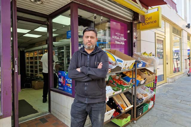 Vishal, owner at Norman's News in Drapery, is demanding police up their presence in the town centre in the evenings.