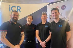 Silverstone Leasing’s Ryan Bishop and Scott Norville with ICR Leasing’s Will Chapman and Thomas Ryan