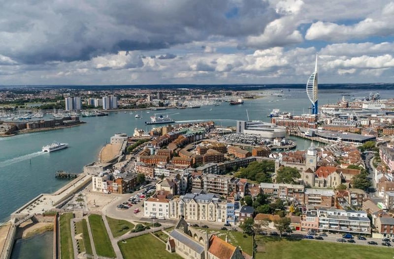Much further down south, Portsmouth also suffers from poor air quality, with air quality worse than London in certain areas.