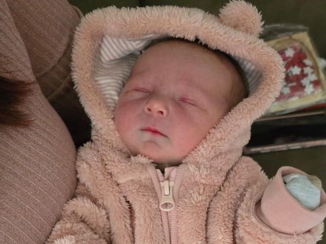 Myah Louise Jane born on December 16 at Northampton General Hospital, weighing 7lbs 4oz.