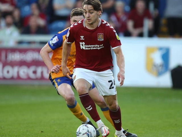 Stung the palms of Bishop with a well-hit early effort and there were clear signs he would cause problems for Mansfield's defence with more support around him, and so it proved as Cobblers dominated in the second 45 minutes. Excellent work for the goal. Brady will want him fit and firing for the second leg... 7.5