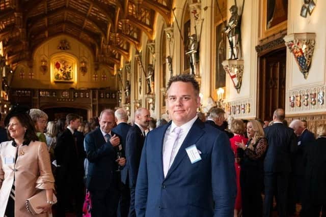 Barry inside Windsor Castle.