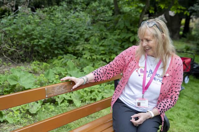 Breast Friends Northampton unveiled a bench at Delapre Abbey.