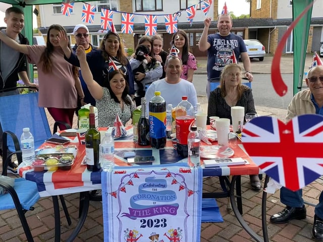 Another family celebrating in Barnard Close, Duston - I have to say, their barbecue food smelled phenomenal.
