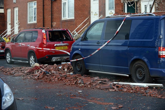 Morning after a gas explosion on Whickham Street, Roker.