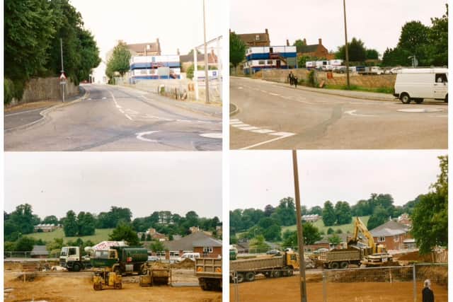 The construction of Daventry Leisure Centre, officially opened in 1996, pictured.